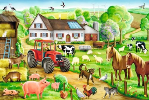 Schmidt Spiele Merry Farmyard, 100 db (56003) Gyerek Kirakó
