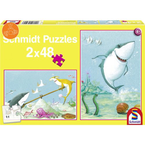 Kis fehércápa, 2x48 db (56101) - Puzzle - Kirakó