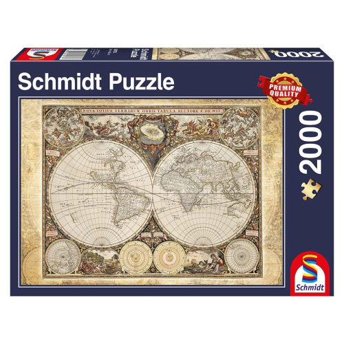 Historical map of the world, 2000 db (58178)
