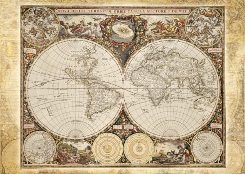 Schmidt Spiele Historical map of the world, 2000 db (58178) Kirakó