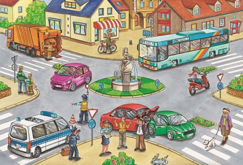 Schmidt Spiele Vehicles, Puzzle-Box, 2x26, 2x48 db (56508) Gyerek Kirakó