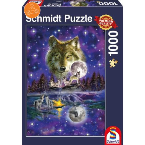 Wolf in the moonlight, 1000 db (58233) - Puzzle - Kirakó