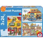 Fire brigade and police, 3x24 db (56215) - Puzzle - Kirakó
