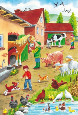 Schmidt Spiele On the farm, 3x24 db (56216) Gyerek Kirakó