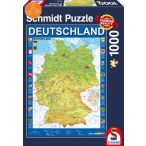 Map of Germany, 1000 db (58287) - Puzzle - Kirakó