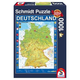 Schmidt Spiele Map of Germany, 1000 db (58287) Kirakó