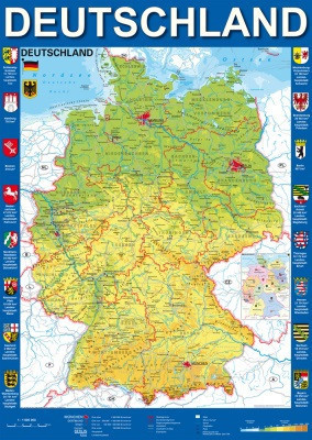 Schmidt Spiele Map of Germany, 1000 db (58287) Kirakó