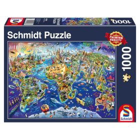 Schmidt Spiele Discover the World, 1000 db (58288) Kirakó