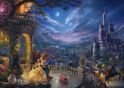 Schmidt Spiele Disney, A Szépség és a Szörnyeteg – Tánc a holdfényben 1000 db (59484) Kirakó