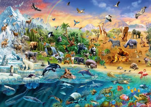 Schmidt Spiele Die Welt der Tiere, 1000 db (58324) Kirakó