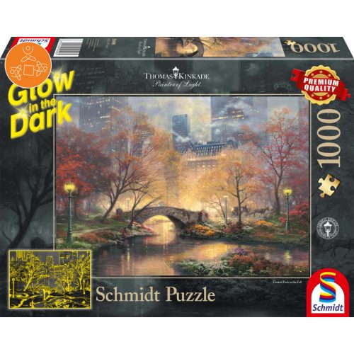 Autumn in Central Park, Glow in the Dark, 1000 pcs (59496)  - Puzzle - Kirakó