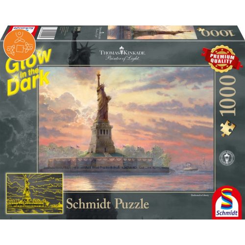 Statue of Liberty in the twilight, Glow in the Dark 1000 db (59498) 