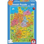 Cartoon map of Germany, 200 db (56312) - Puzzle - Kirakó