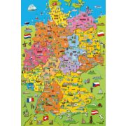Cartoon map of Germany, 200 db (56312) - Puzzle - Kirakó