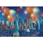 Statue of Liberty with fireworks, 1000 db (59649)  - Puzzle - Kirakó