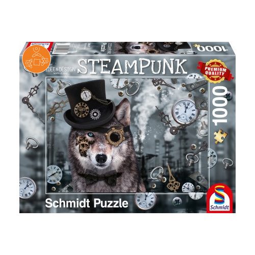 Steampunk wolf, 1000 db (59647)  - Puzzle - Kirakó