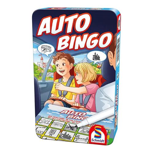  Schmidt Spiele Auto-Bingo társasjáték fémdobozban (51434) 