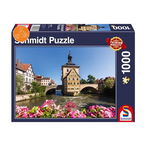 Bamberg, Regnitz and Old Town hall, 1000 pcs (58397)  - Puzzle - Kirakó