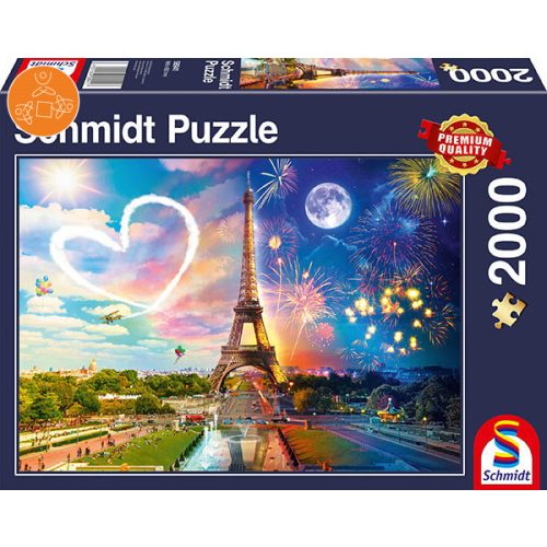 Paris, day and night, 2000 pcs (58941)  - Puzzle - Kirakó