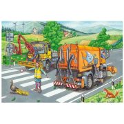 Müllwagen, Abschleppauto und Kehrmaschine, 3x24 db (56357) - Puzzle - Kirakó