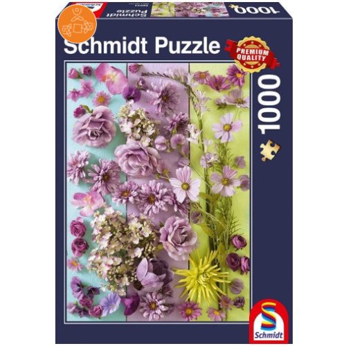 Violet blossoms, 1000 pcs (58944)  - Puzzle - Kirakó