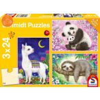 Panda, lama, sloth , 3x24 db (56368)