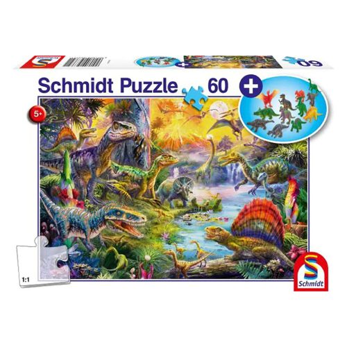  Schmidt Spiele Dinosaurs (set of figurines), 60 db (56372) Gyerek Kirakó