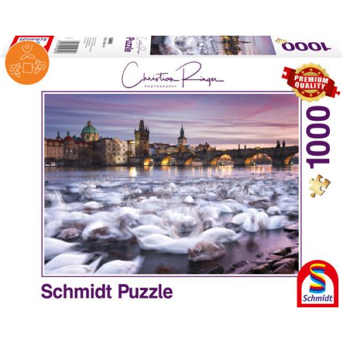 Prague Swans, 1000 db (59695) - Puzzle - Kirakó
