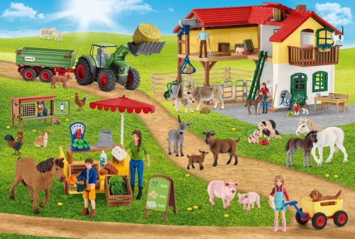 Schmidt Spiele Farm World - Farm and farm shop, 100 db (56404) Gyerek Kirakó