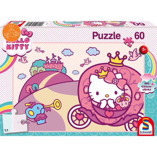 Princess Kitty, with glitter-effect 60 db (56407) - Puzzle - Kirakó