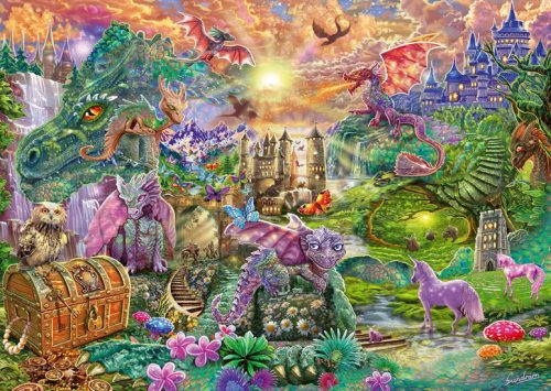 Schmidt Spiele Enchanted dragon kingdom, 1000 db (58966) Kirakó