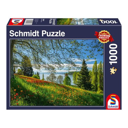  Schmidt Spiele Tulips flowering, Frühlingsallee, Mainau Island, 1000 db (58967) Kirakó