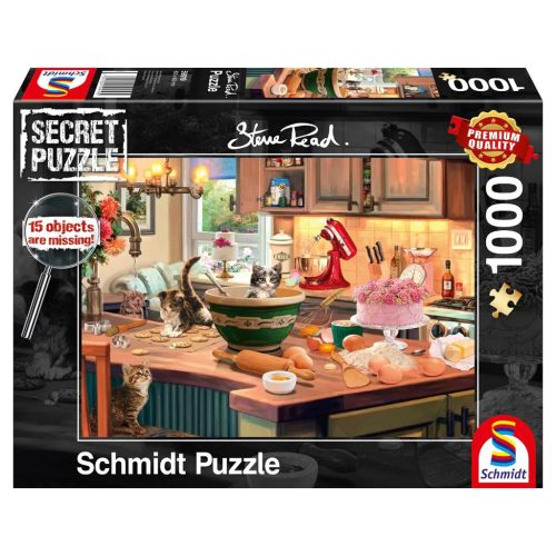  Schmidt Spiele Steve Read: A konyhaasztalnál Secret Puzzle, 1000 db (59919) Kirakó