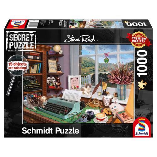  Schmidt Spiele Steve Read: Az íróasztalnál,  Secret Puzzle, 1000 db (59920) Kirakó