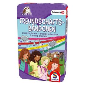   Schmidt Spiele Schleich Horse Club, Friendship bracelets,  társasjáték fémdobozban (51440) 