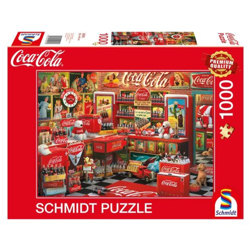  Schmidt Spiele Coca Cola - Nostalgia shop, 1000 db (59915) Kirakó
