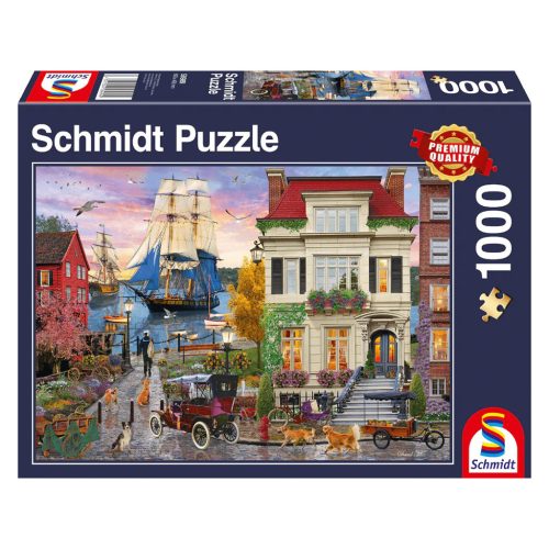  Schmidt Spiele Tall Ship in Harbour, 1000 db (58989) Kirakó