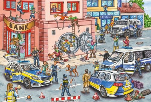 Schmidt Spiele Police operation, 100 db (56450) Gyerek Kirakó