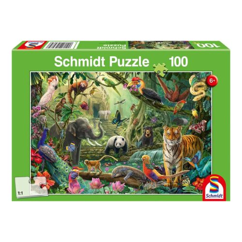  Schmidt Spiele Colourful jungle wildlife, 100 db (56485) Gyerek kirakó 