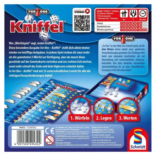  For One, Kniffel® (49432) Társasjáték  - Schmidt Spiele