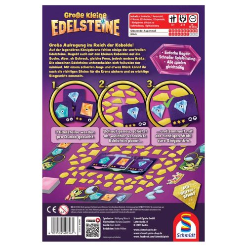 Schmidt Spiele Große kleine Edelsteine (40656) Gyerekjáték magyar játékszabállyal