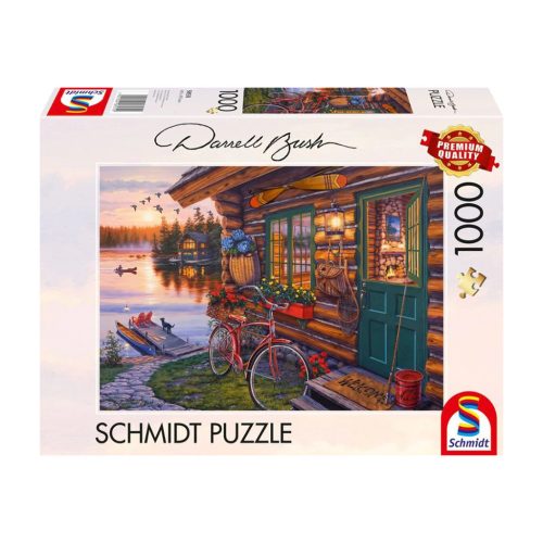  Schmidt Spiele Lakeside cabin with bike 1000 db (58531) Kirakó 