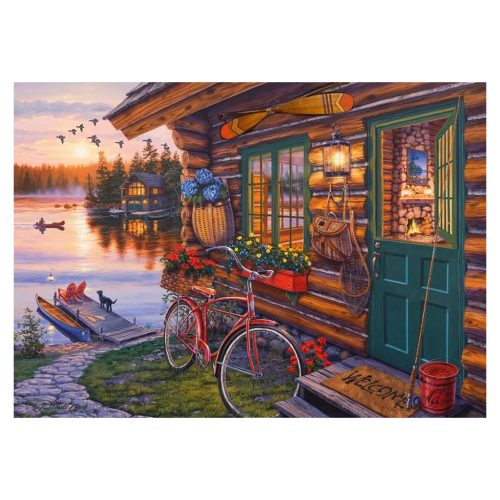 Schmidt Spiele Lakeside cabin with bike 1000 db (58531) Kirakó 