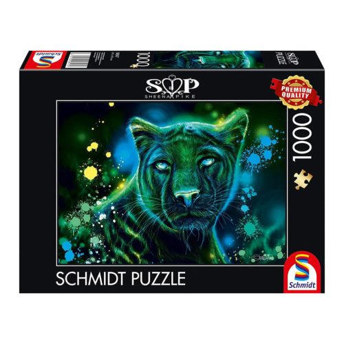  Schmidt Spiele Neon Blue Green Panther 1000 db (58517) Kirakó 