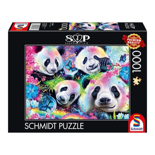  Schmidt Spiele Neon Rainbow Pandas 1000 db (58516) Kirakó 