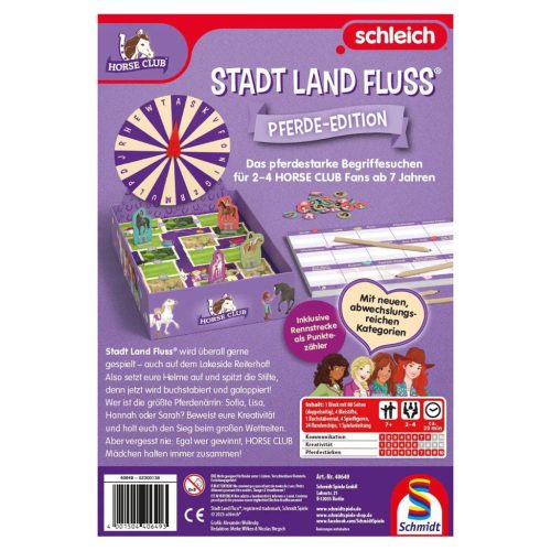 Schmidt Spiele Schleich, Horse Club, Stadt, Land, Fluss® (40649) Gyerekjáték