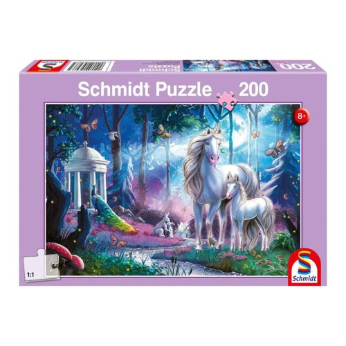  Schmidt Spiele Unicorn with foal, 200 db (56486) Gyerek kirakó 