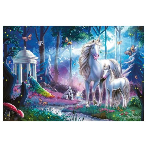 Schmidt Spiele Unicorn with foal, 200 db (56486) Gyerek kirakó 