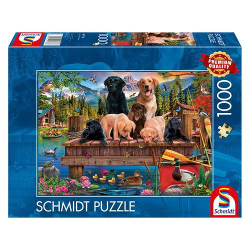 Schmidt Spiele A family of dogs at the lake (59778) 1000 db Kirakó 