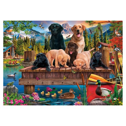 Schmidt Spiele A family of dogs at the lake (59778) 1000 db Kirakó 